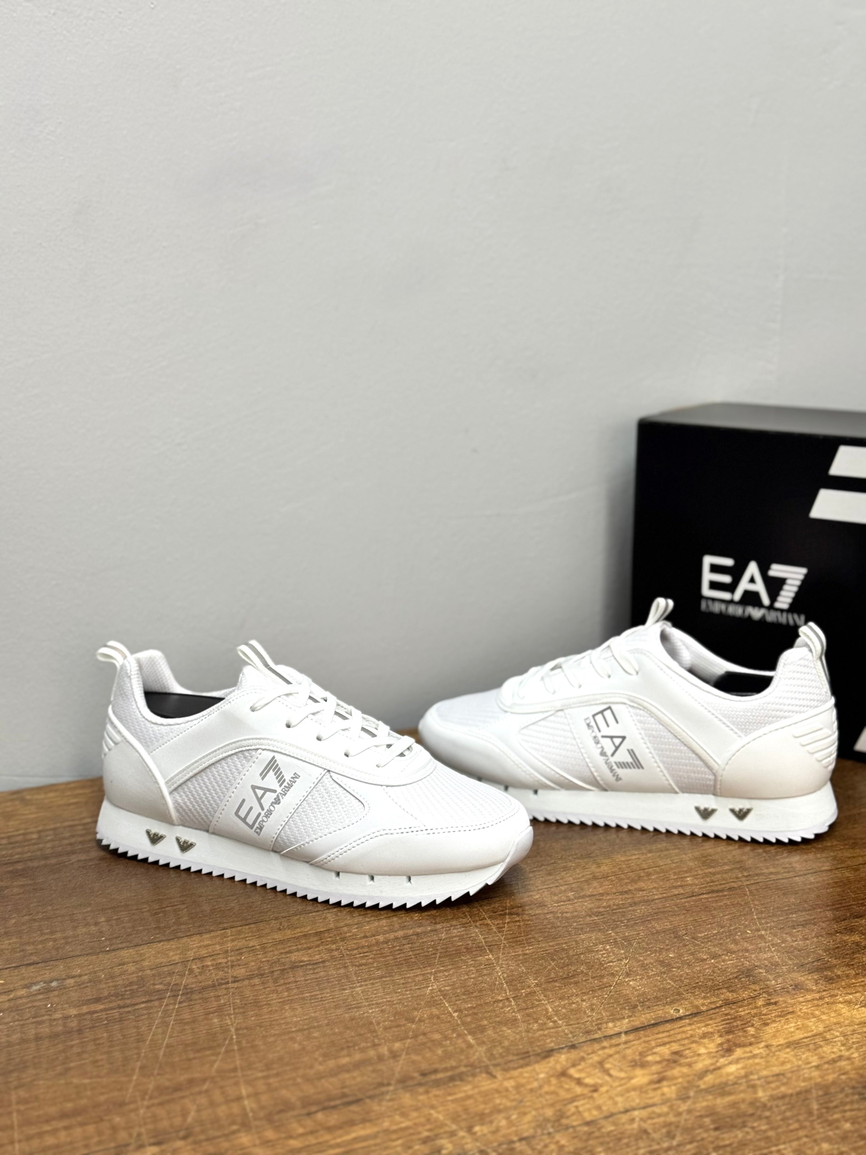EA7 Erkek Sneaker – Beyaz Gümüş
