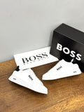 Beyaz Boss Siyah Detaylı Sneaker TN