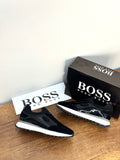 Hugo Boss Erkek Sneaker – Siyah Parlak Detay