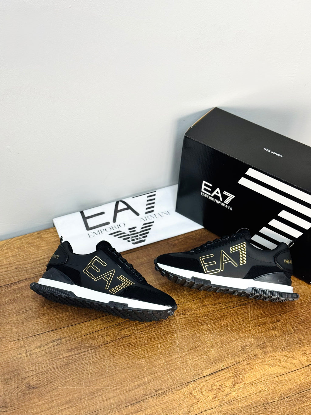 EA7 Emporio Armani Erkek Sneaker – Siyah/Gold MÇ