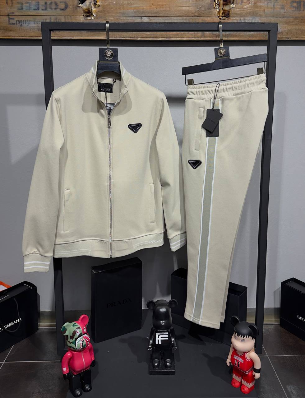 Prada Erkek Eşofman Takımı (Krem)