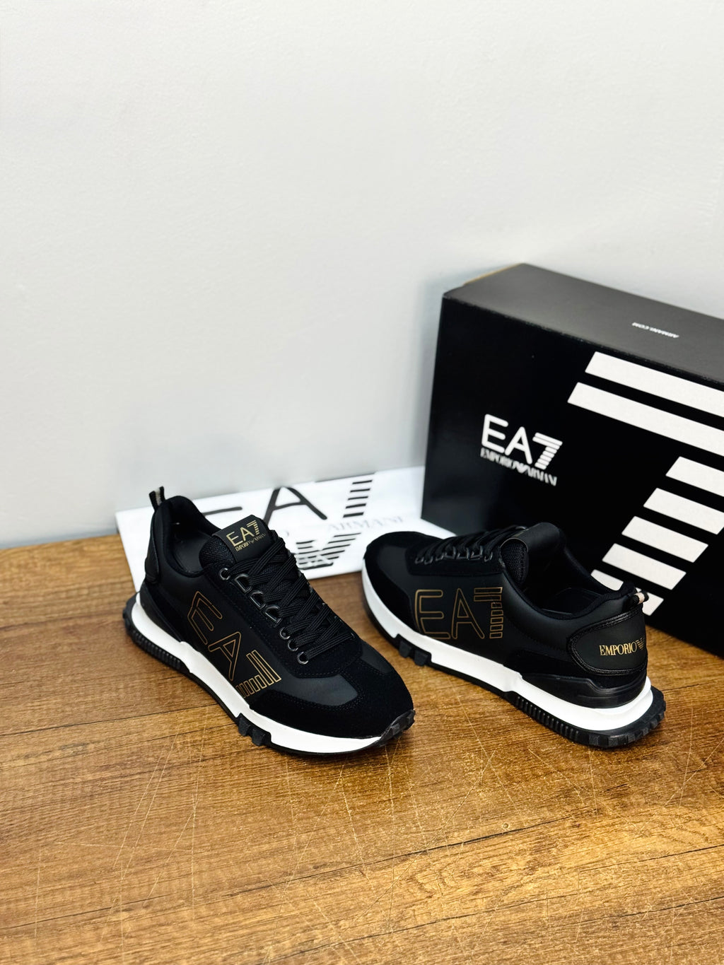 EA7 Emporio Armani Erkek Sneaker – Siyah/Gold MÇ