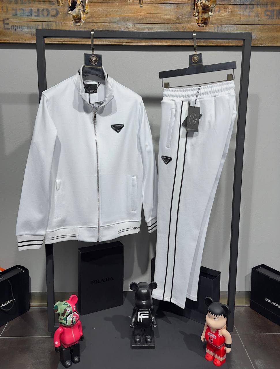 Prada Erkek Eşofman Takımı (Beyaz)