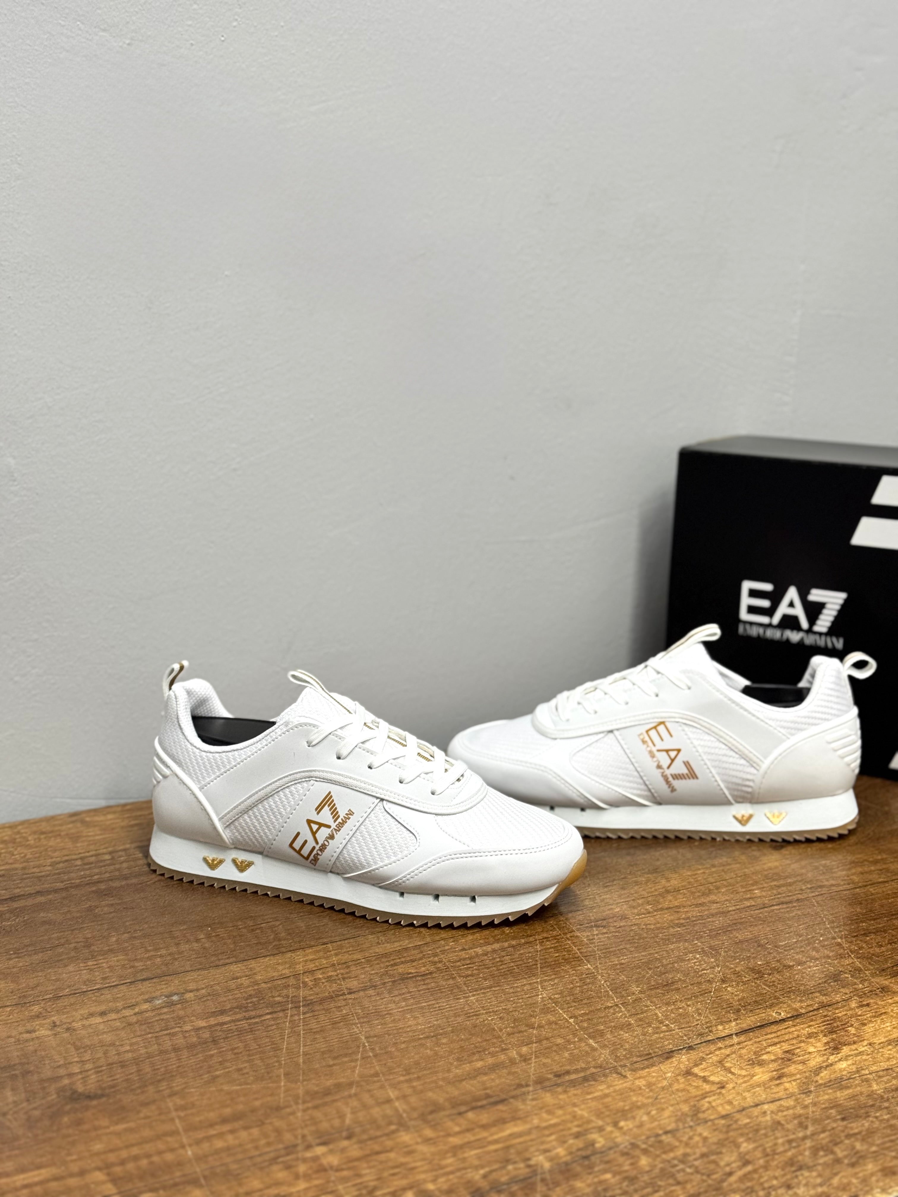 EA7 Erkek Sneaker – Beyaz Gold