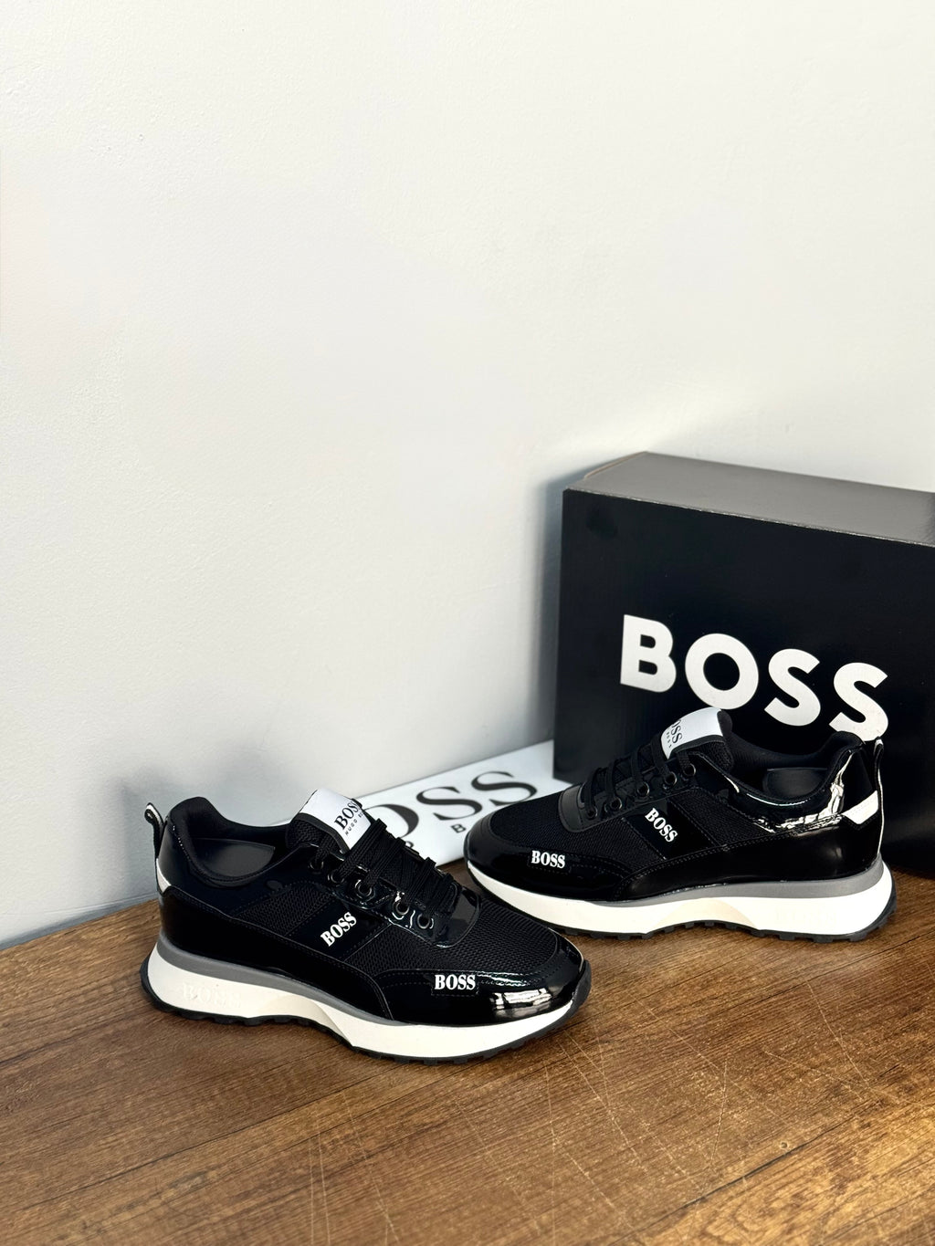 Boss MB Siyah rugan ayakkabı