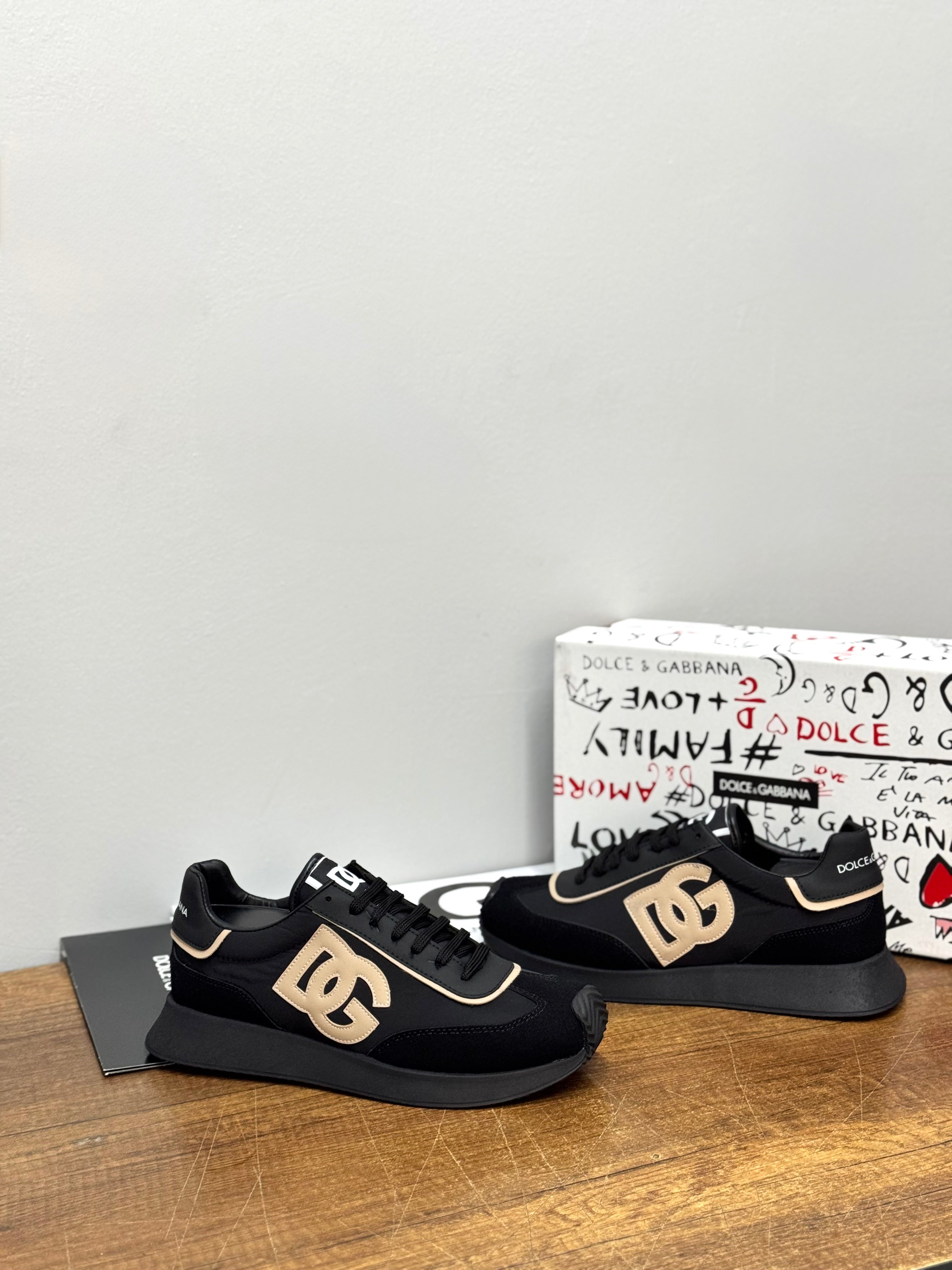 D&G TN Siyah Bej ayakkabı